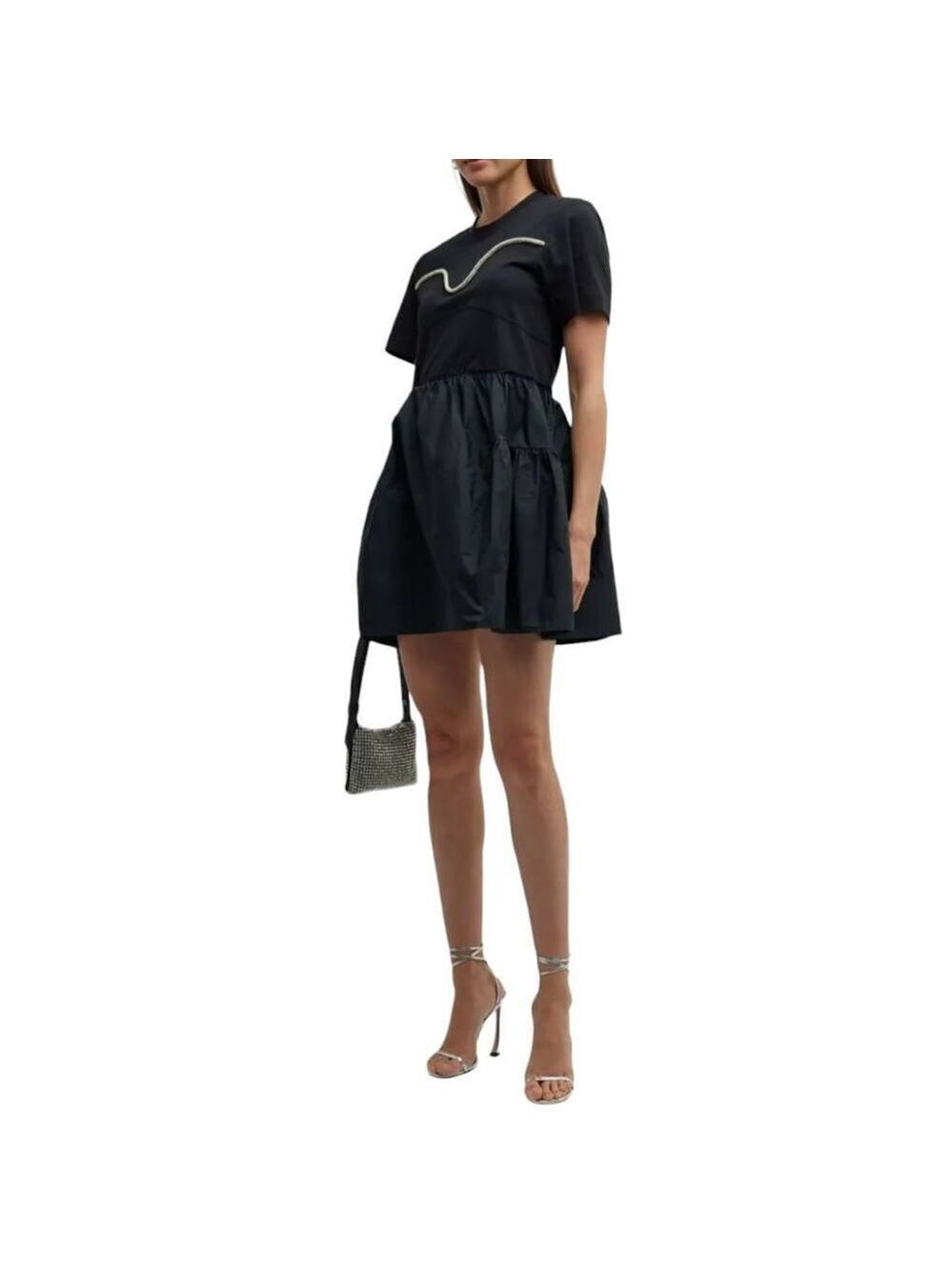 Tanya Taylor Women's Black Emmy Embellished Mini Dress Sz XL NWT